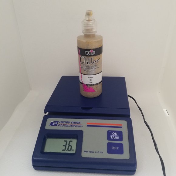 Tulip Fabric Glitter Paint 4 oz 5 Pack of Two Silver, Crystal, Gold & Blueberry - Picture 12 of 16